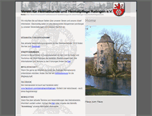 Tablet Screenshot of heimatverein-ratingen.de